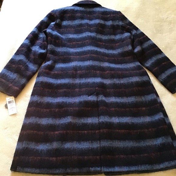 NWT BCBG generation bcbgeneration double breasted blue plaid wool blend coat - Picture 12 of 12